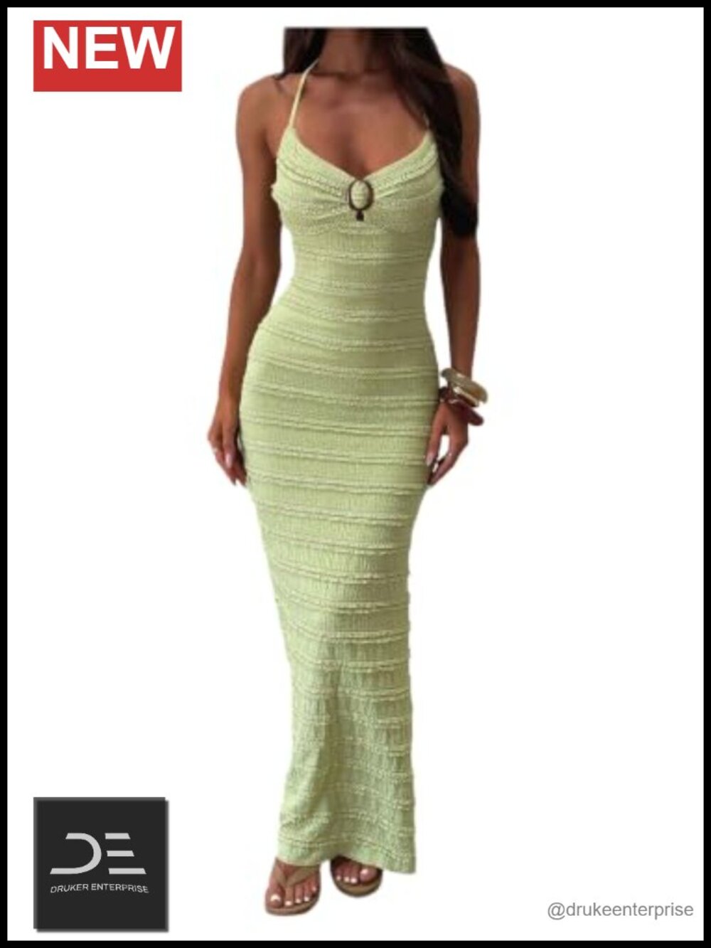 Halter Backless Bodycon Maxi Dress Sleeveless Cami Beach Vacation